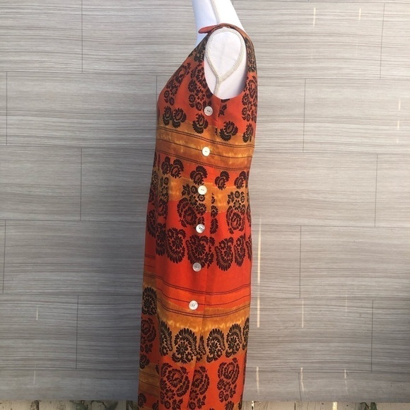 Tropical button dress Size 11/12 Borcellini - Picture 5 of 12